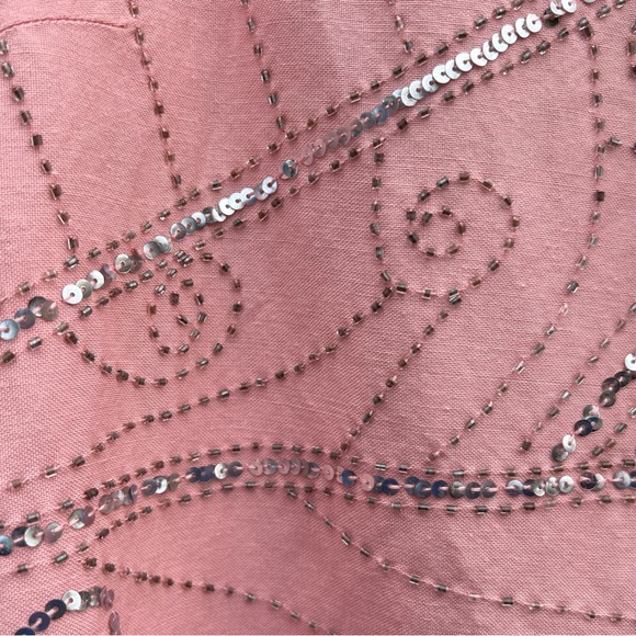 20a Style Flapper Art Deco Inspired Sleeveless Pink Peach Top Tank - Picture 3 of 4